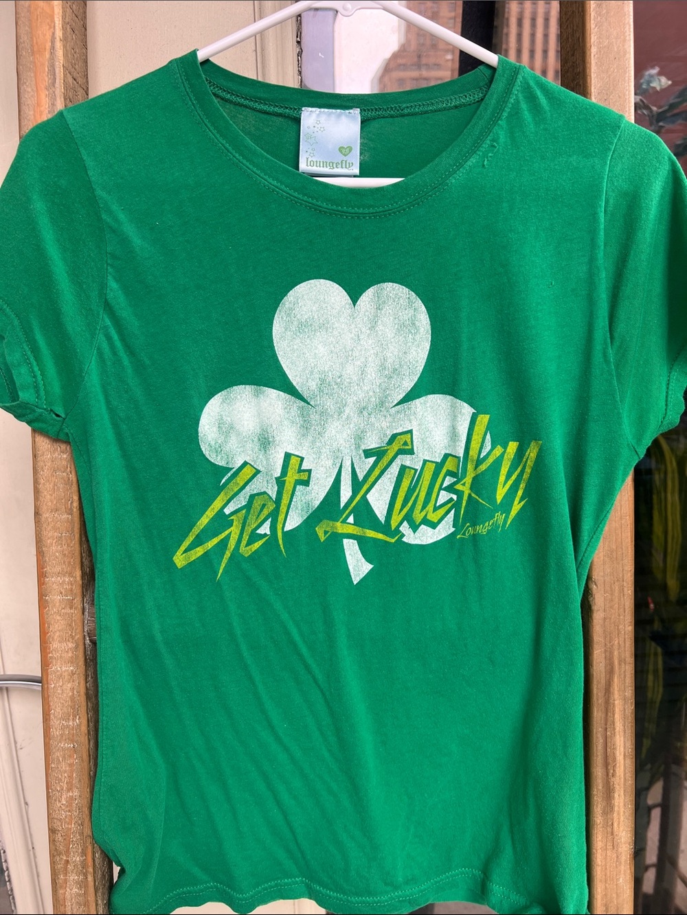 Loungefly Green Kids Shamrock "Get Lucky" Graphic Tee